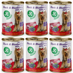 MOKRA KARMA DLA PSA  PUSZKA 6X400G Kaczka z Jagodami Bez GMO